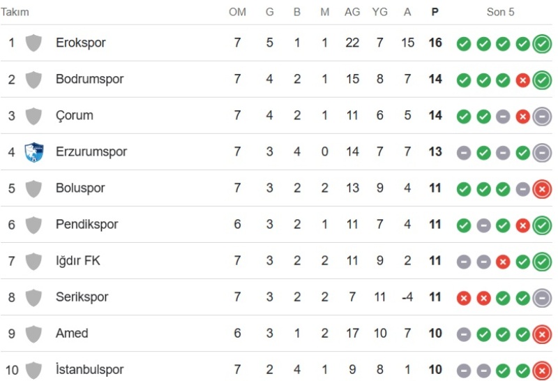 bodrum fk puan durumu