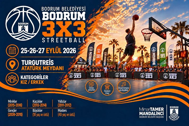 Bodrum 3X3 Streetball Turnuvasi Bugun Basliyor